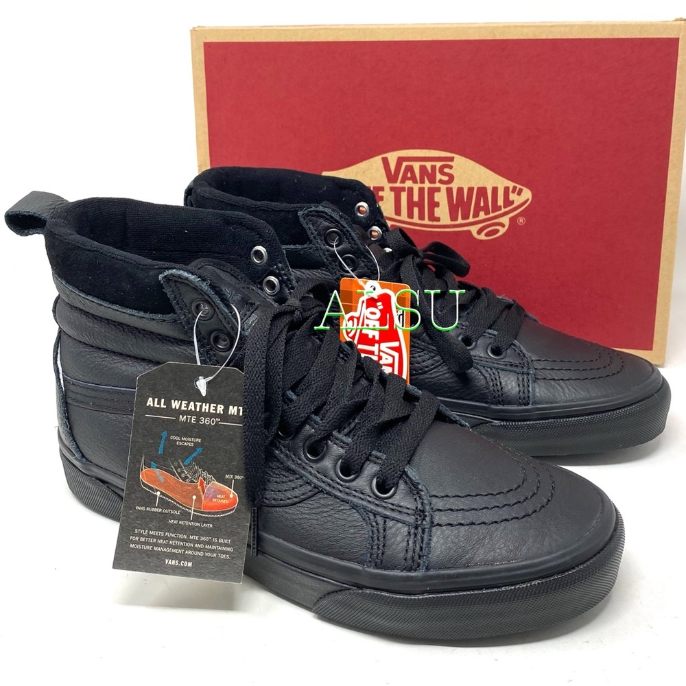 VANS SK8-HI MTE Leather Black Women’s Sneakers Size 8.5 VN0A4BV7XKN - Picture 5 of 10